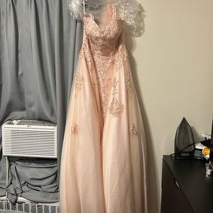 Pink beauty prom dress